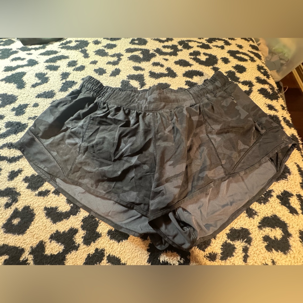 Black Camouflage Athletic Shorts